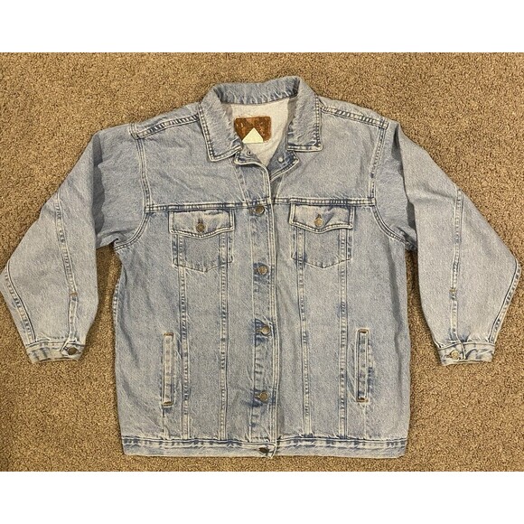 Vintage Delta Burke Delta Blues Denim Jacket L Made In USA Workwear Jacket - Picture 1 of 10